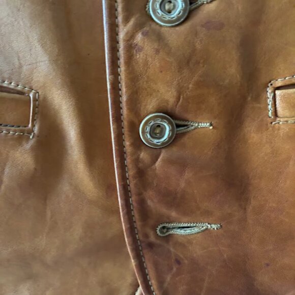 Vintage leather vest from Schott N.Y.C. Sportswear, New York City. - Picture 7 of 8